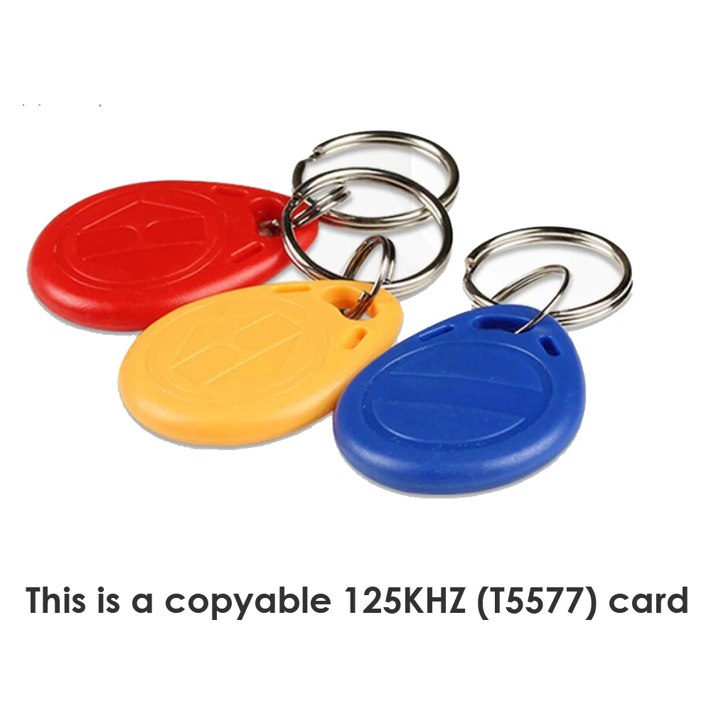 10pcs EM5200 / EM4305 T5577 Blank Key Tag RFID Chip Ring Cards Tags Keytag 125khz Copy Rewritable Writable Duplicate mix card