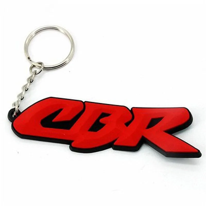 Rubber Motorcycle Ring Key Chain cool keychain 3D Soft For Honda CBR 125 250 300 600 900 954 1000 CBR1000RR CBR600RR CBR300RR