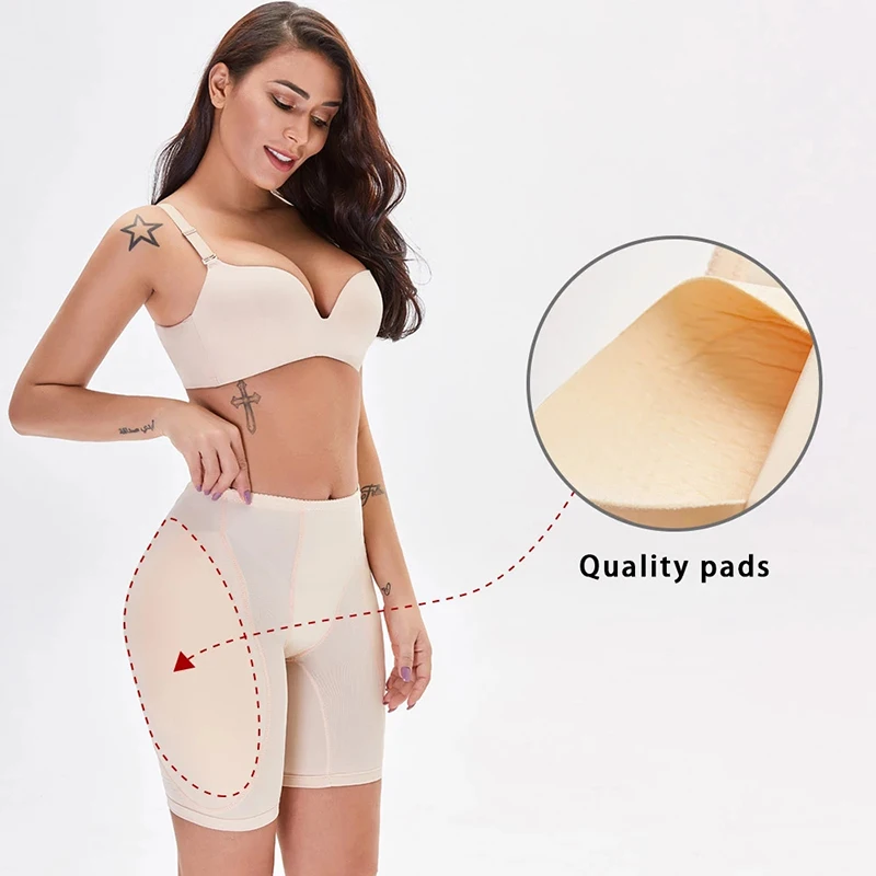 Booty Gains Butt Lifter Padded Panties Shapewear for Women Low Waist Hip Enhancer Shorts Cross-dresser Fake Ass Big Buttock Pads