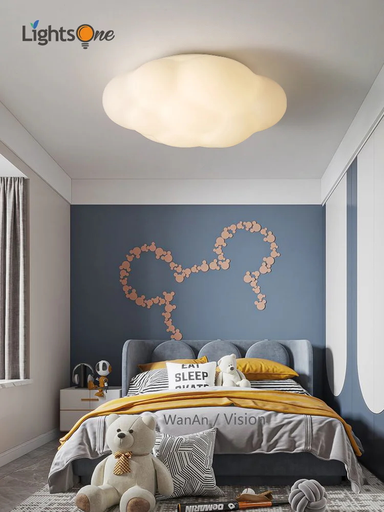 

Modern cloud ceiling lamp creative simple children's warm bedroom ceiling light