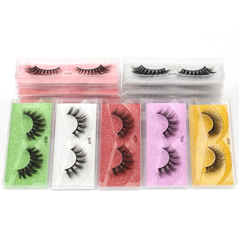 Wholesale Mink Eyelashes 10/30/50/100pcs 3d Mink Lashes Natural false Eyelashes messy fake Eyelashes Makeup False Lashes In Bulk