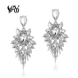 VEYO Elegant Dress Matching Crystal Dangle Earrings for Women Luxurious Fashion Jewelry