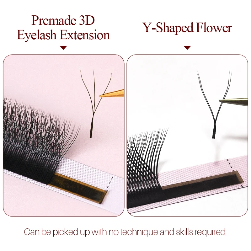 SONG LASHES DDcurl 8-15mm Y Shape W shape Premade Fans Eyelash Extension for Professional tiro matte soft naturure Lashes
