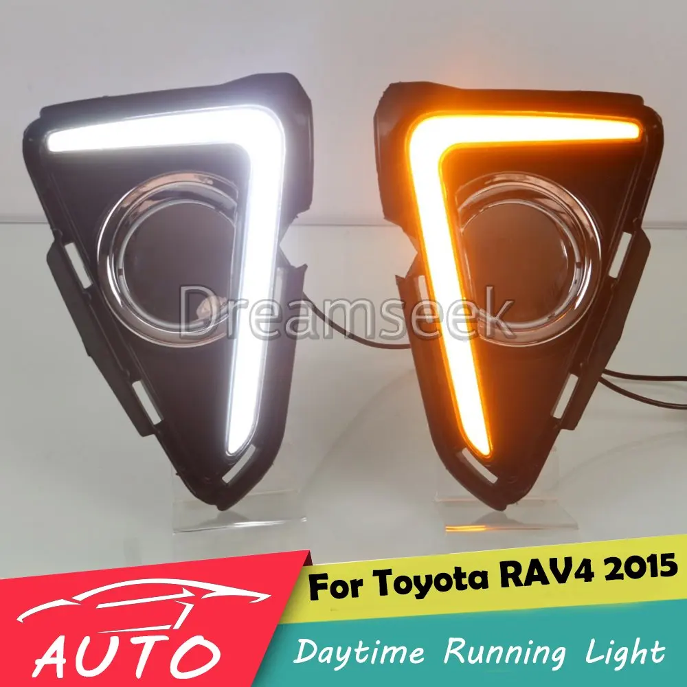 

DRL For Toyota RAV4 RAV 4 2016 2017 2018 New LED Car Daytime Running Light Waterproof Driving Fog Lamp With Turn Signal