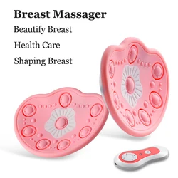 Breast Massage Pads with Hot Compress Wireless Vibration Chest Massager Breast Enhancement Instrument Red Light Massage Therapy