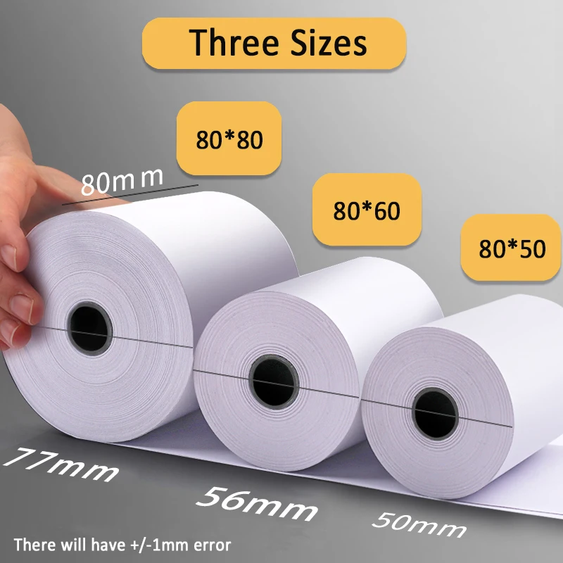 Thermal paper super long 80x 50x 60x 80mm POS printer mobile bluetooth cash register paper rollfor for restaurant supermarket