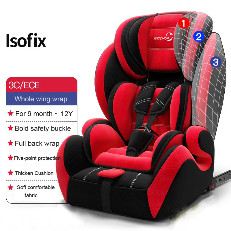 Baby Baby Car Seat Child Safety Seat ISOFIX Hard Interface 9 Months -12 Years