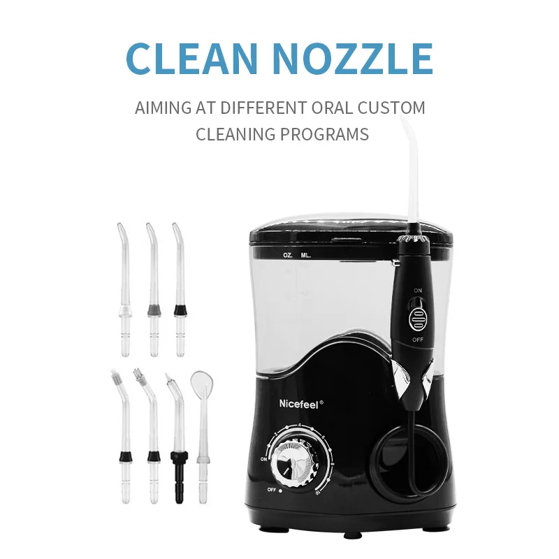 600ML Capacity Oral Irrigator High Frequency Pulse Water Flosser Dental Cleaner Teeth Whitening With 7 Heads For Braces Implants