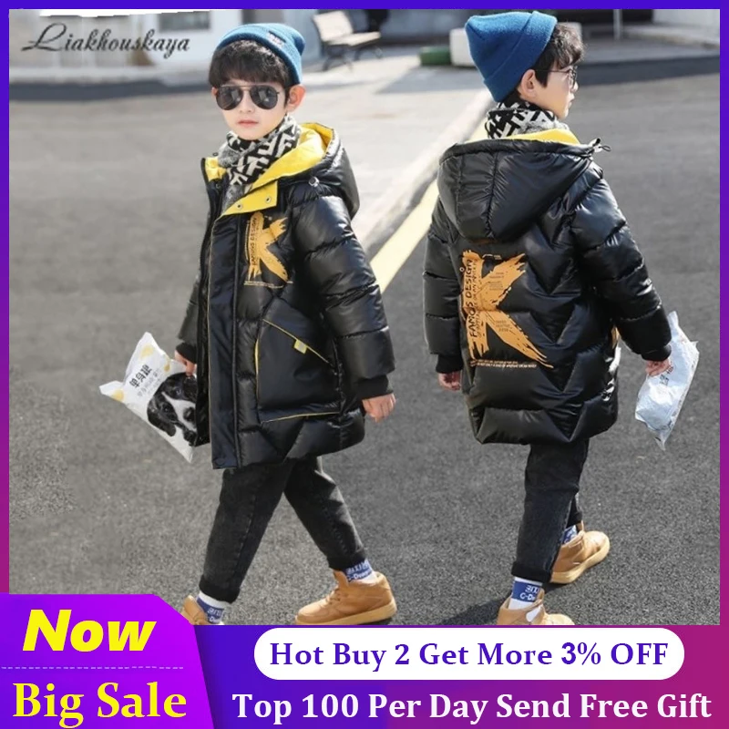 Winter Jacket And Coat For Kid Boy Children Jackets Thick Long Coat Kids Warm Outerwear Hooded Coat Snowsuit Overcoat Clothes