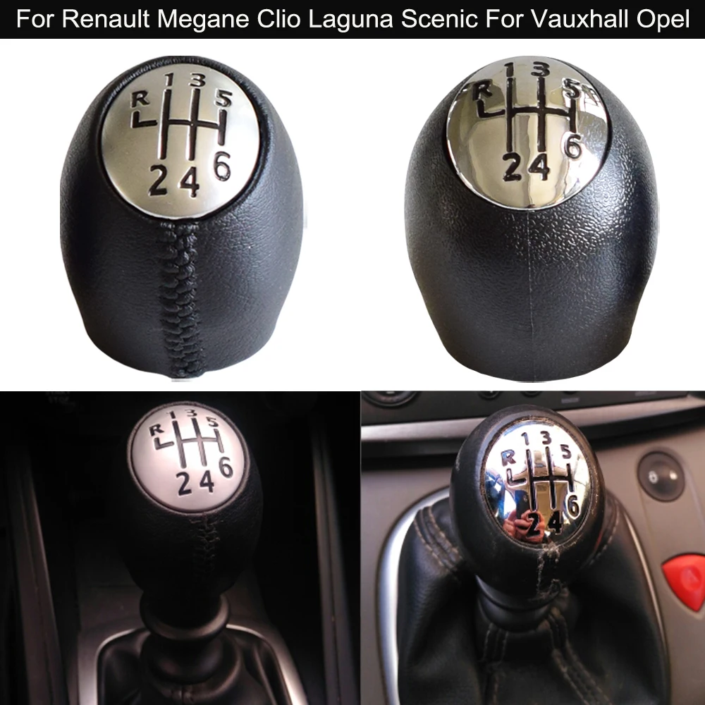 Hochwertiger 5-6-Gang Schaltknauf für RENAULT Laguna Megane 2 Clio 3 Scenic 2, Manueller Gangschaltknopf, Schalthebel – Detail 21