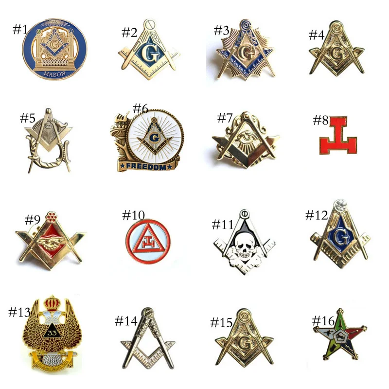 Masonic Lapel Pin Freemasonry Shriner Square and Compass Badge with Butterfly Clutch Symbol Gift for Freemason DIY Applique