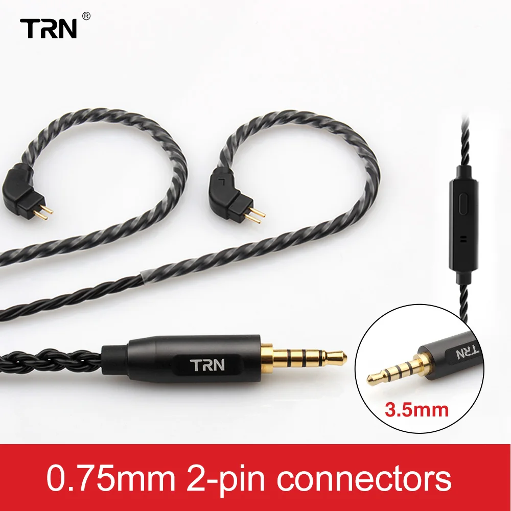 Trn A3 6 Core Oortelefoon Kabel Hoge Zuiverheid Koperen Kabel Met 3.5Mm Mmcx/2Pintrn V90 V30 V80 trn MT1 Vx Pro Kirin MT3 ST5 Ba
