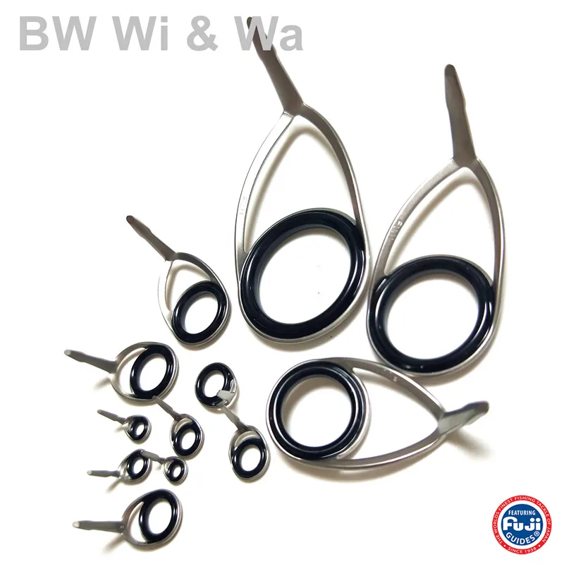 

BR Wi&Wa FUJI CCKLAG guide High quality guide Kit Alconite ring guide set one set 1pcs Rod building Repair Guides