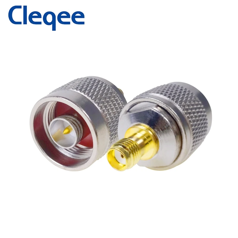 Cleqee 2 قطعة RF اقناع N ذكر إلى SMA موصل سالب النحاس محوري SMA إلى N محول القابس