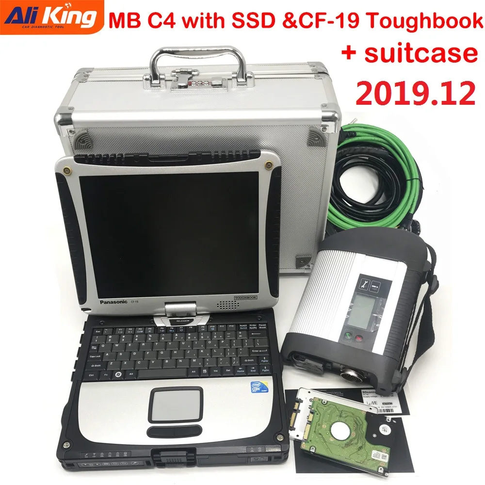 2023.06 MB Star C4 SD Connect C4 full chip MB SD Compact 4 Wifi diagnostic tool with Software SSD For Panasonic CF19 Laptop