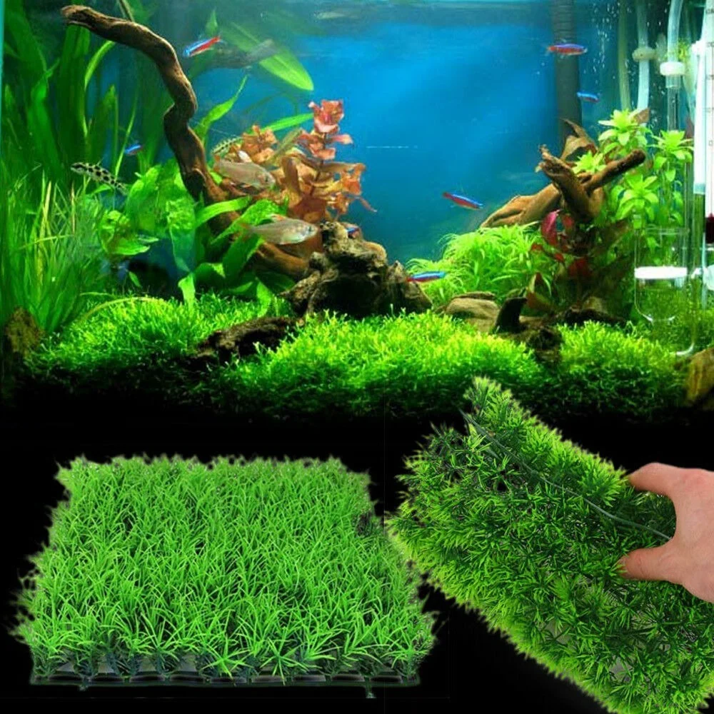 Plastic Artificial Water Grass Lawn Weeds Aquarium Ornament Aquatic Simulation Grass Plants Fish Tank Decoration Eco-Friendly