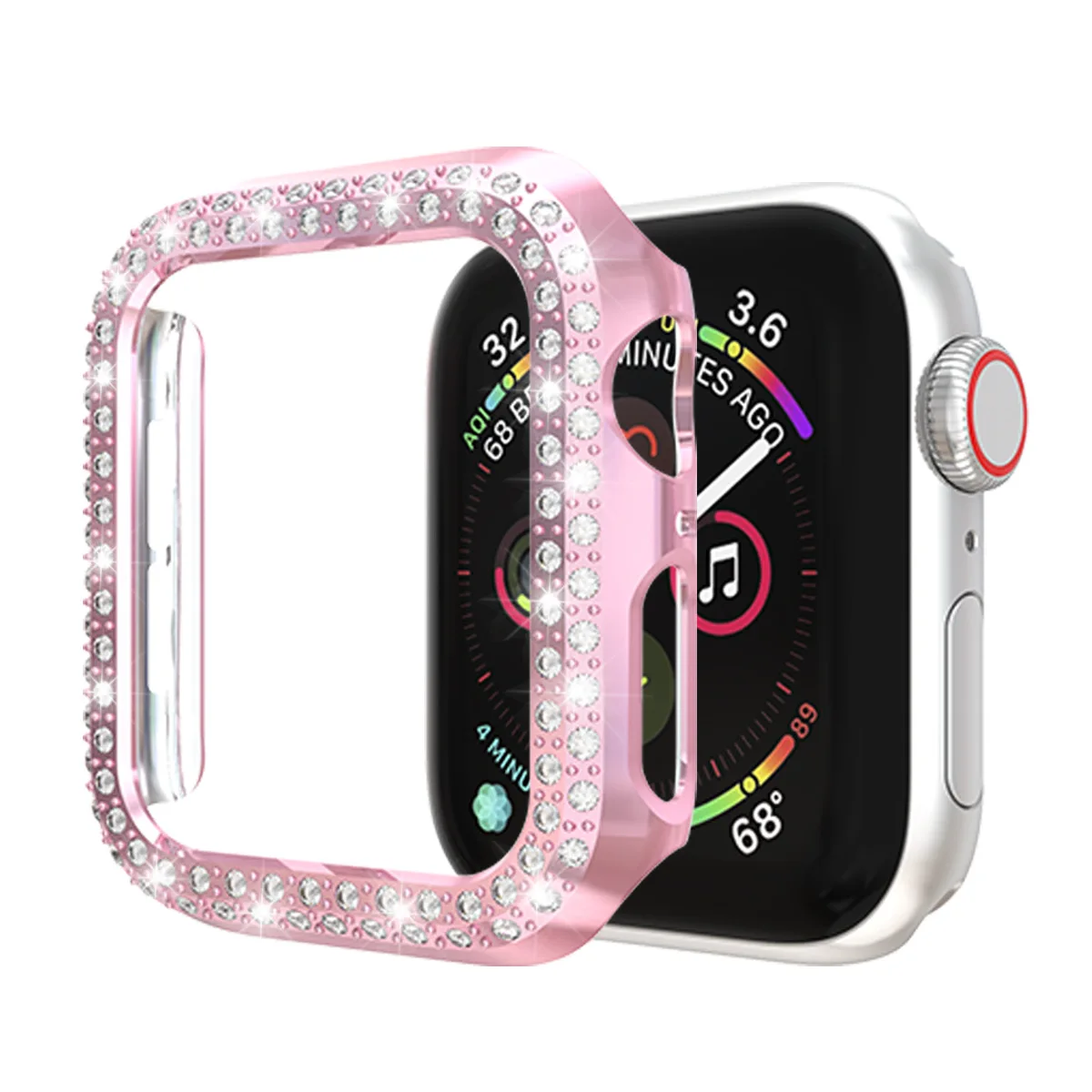 Luxurious Shine Diamond Watch Case for Apple IWatch 1 2 3 High Quality Fashion PC Protective Case Shell for Apple IWatch 4 5