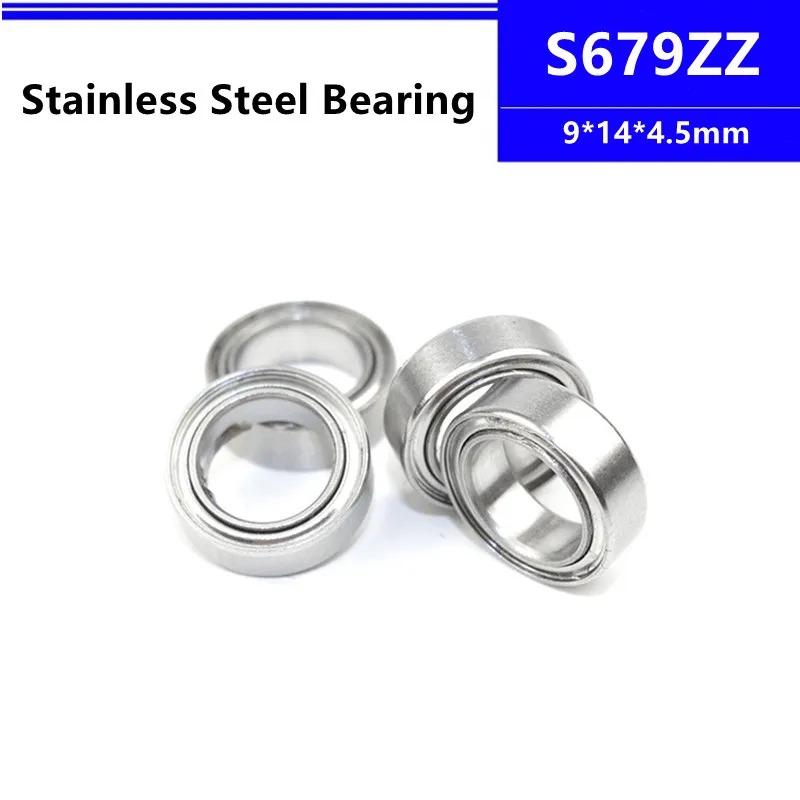 

10/50/100pcs S679ZZ 9*14*4.5mm SMR149ZZ B679ZZ stainless steel deep groove ball bearing 9x14x4.5mm