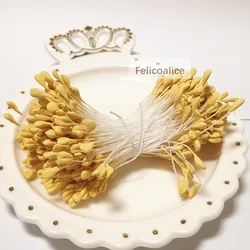 350pcs 5mm Two Heads Mini Flower Stamen Pistil Wedding Decoration Scrapbooking DIY Artificial Cards Cakes Flowers Accessories