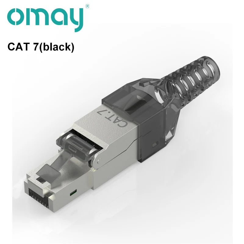Shielded RJ45 Connector Cat7 Cat6a Tool-Free Zinc Alloy Ethernet Termination Plugs for 23AWG SFTP Cables Network Connector image 3