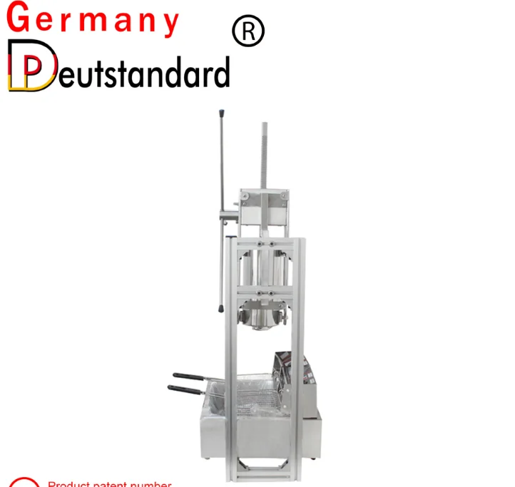 Máquina de aço inoxidável comercial 5l churros com fritadeira elétrica 12l churros espanhol fabricante lanche com alta qualidade