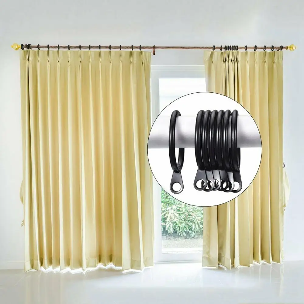 Metal Curtain Rings Hanging Hooks for Curtains Rods Pole Voile Heavy Duty Rings