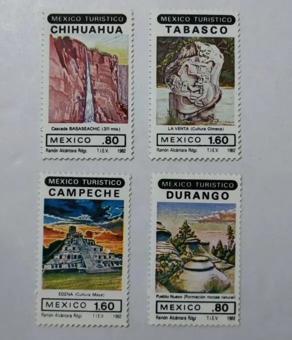 B18   4PCS   Mexico  1982， Post Stamps Postage Collection