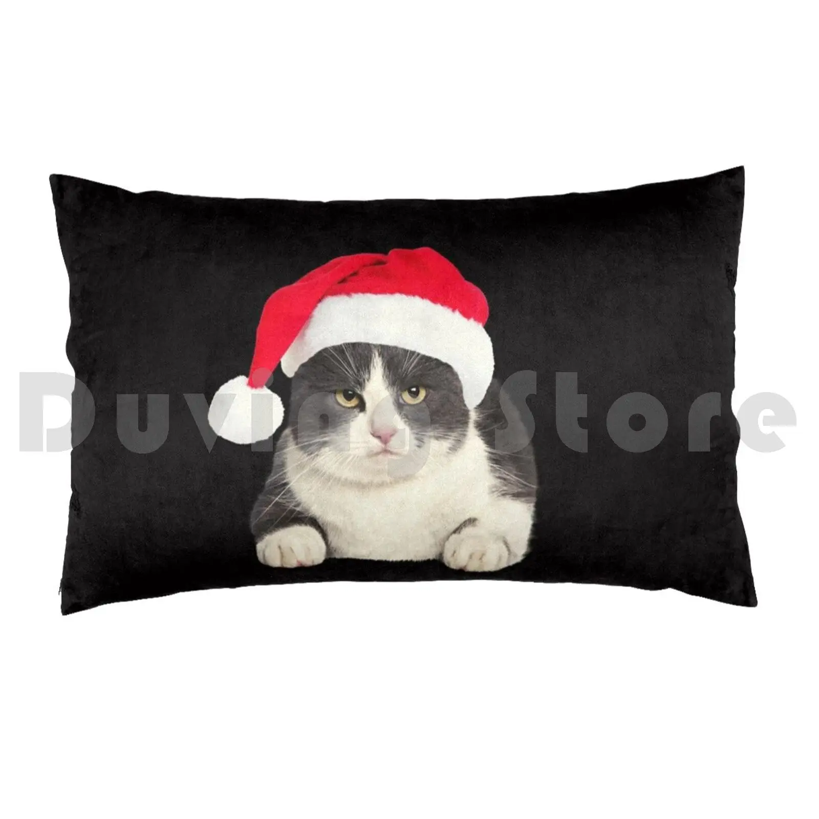 Cat Face Pillow Case Printed 35x50 Cute Cat Cat Kitty Kitten Adorable Cute Black And White Whiskers Cat Animal