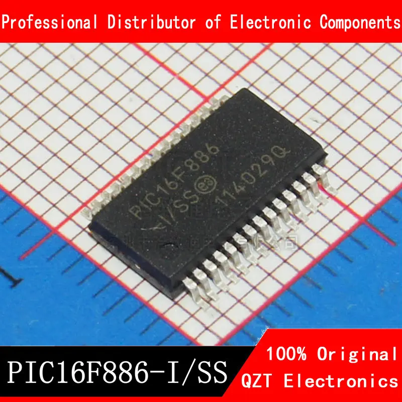 5 piezas PIC16F886-I/SS SSOP28 PIC16F886-I/SO SOP28 PIC16F886 SSOP 16F886 SSOP-28 SOP-28 SMD, nuevo y original