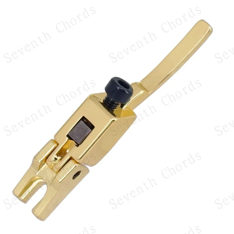 1 Stück Vintage Tremolo-Brücke mit feststellbarem Sattel für E-Gitarre, Gold, Schwarz, Chrom zur Auswahl, Gitarrenzubehör – Detail 12