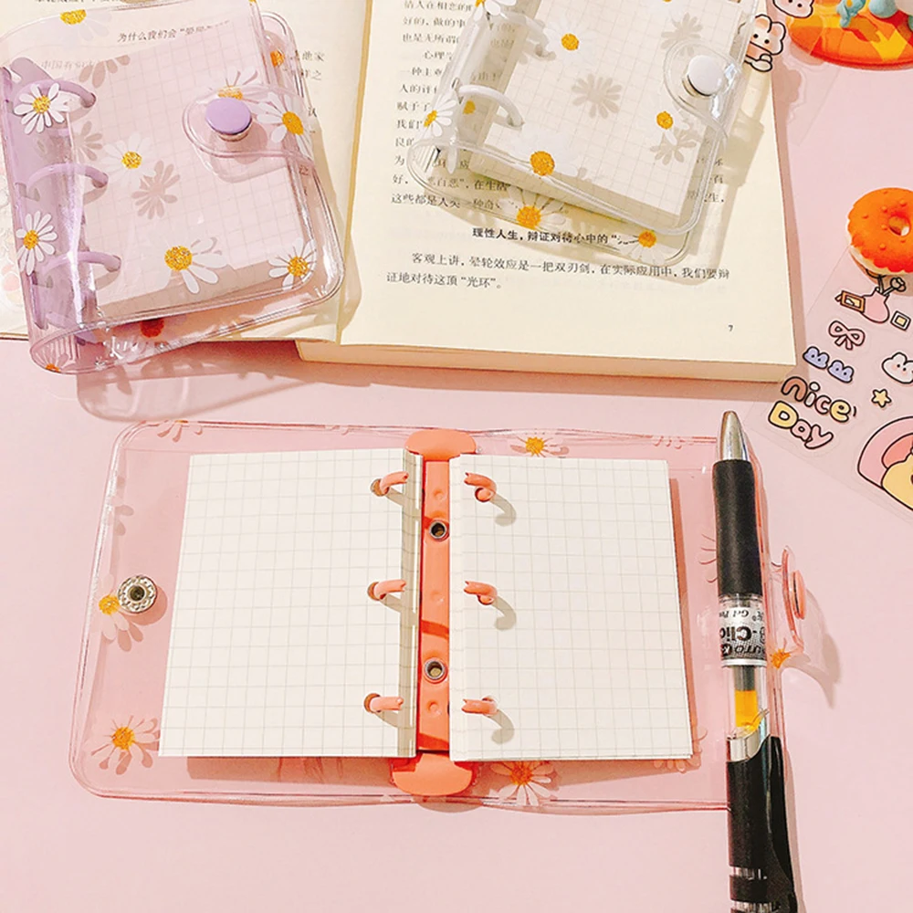 1 Notepad Cover 80 Inner Pages 3 Storage Bags Notepads School Supplies 3 Hole Notebook Daisy Notepads Note Stationery