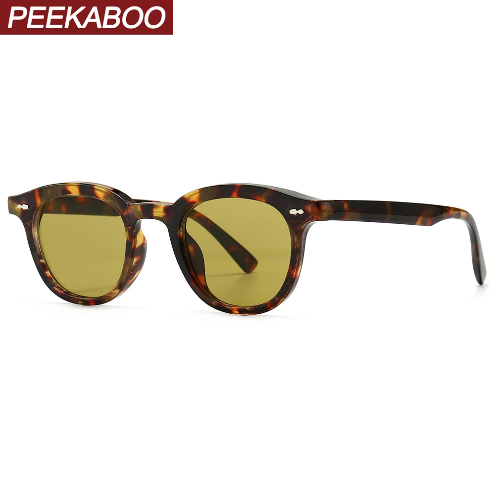Peekaboo black small sunglasses women retro leopard male sun glasses uv400 2021 summer accessories female dropshipping