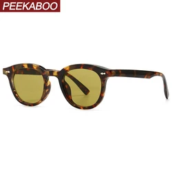 Peekaboo black small sunglasses women retro leopard male sun glasses uv400 2021 summer accessories female dropshipping
