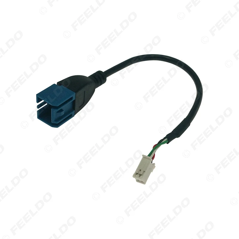 FEELDO Car Audio Input Media Data Wire Mini USB To 4Pin Cable Adapter For Nissan Ford Series USB AUX Transfer #HQ6783