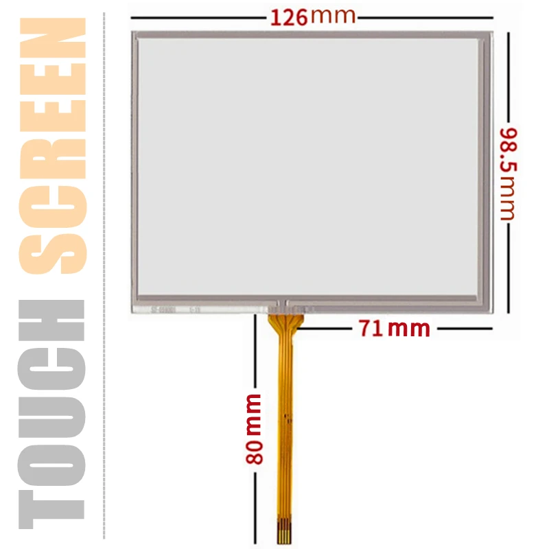 Touch Panel Screen Digitizer Glass, Handwritten Touch Panel, 4 Wire, 126mm * 1.5mm, AT056TN04 V.6, TM056KDH01, 02 Resistance, Ne