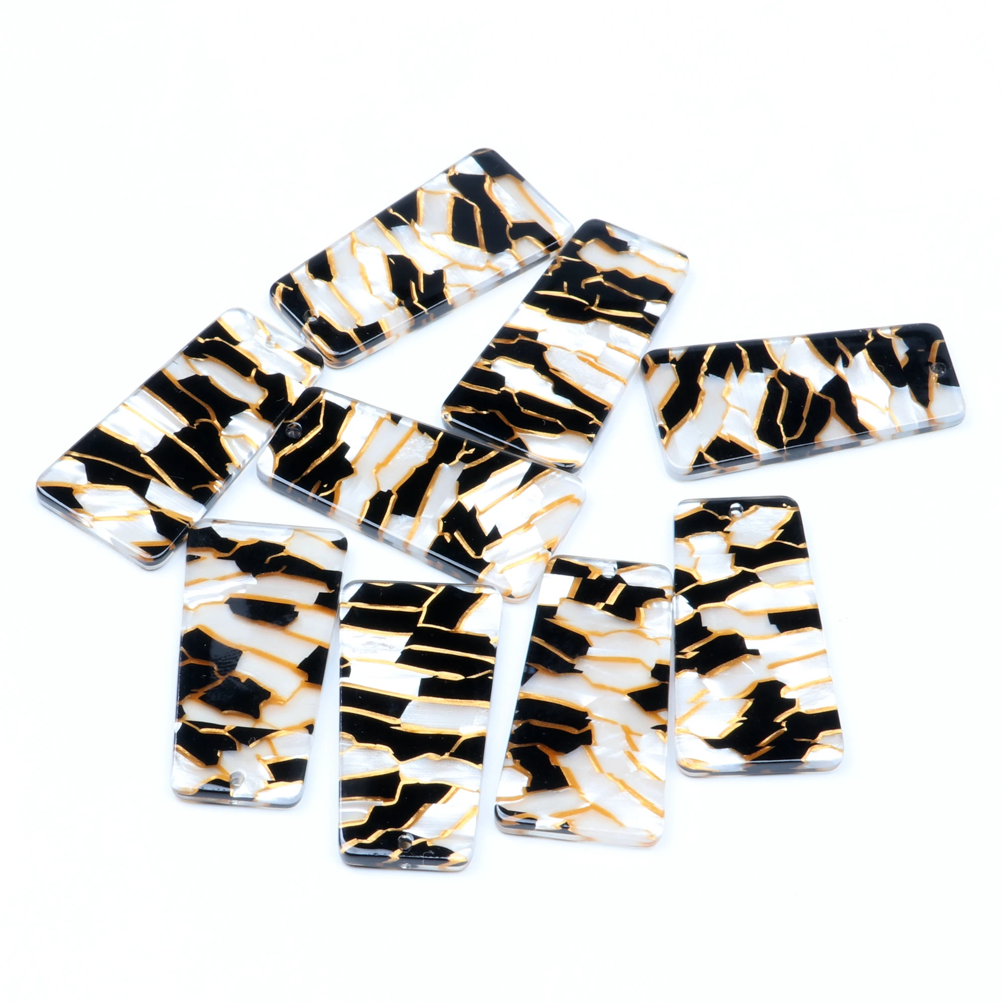 Tortoise Shell  Charm,Acetate Acrylic, Trapezoidal  pendant ,Boho ,Leopard Print,Earring Parts,Ohrringe finding-ACE279