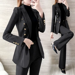 Professional casual suit women's fashion temperament high-quality suede suit two-piece suit British style autumn and winter new