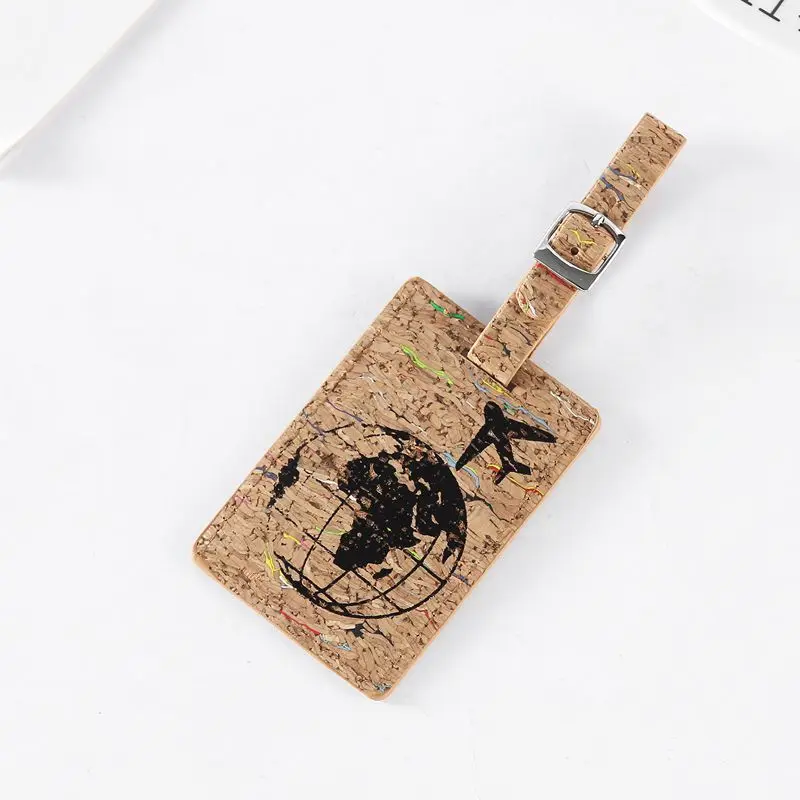 High Quality Travel Accessories The World Map Luggage Tag PU Suitcase ID Addres Holder Baggage Boarding Tag Portable Label