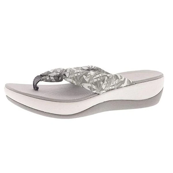 Sandalias antideslizantes con soporte para arco para mujer, chanclas estampadas a la moda, zapatos de verano, nuevas