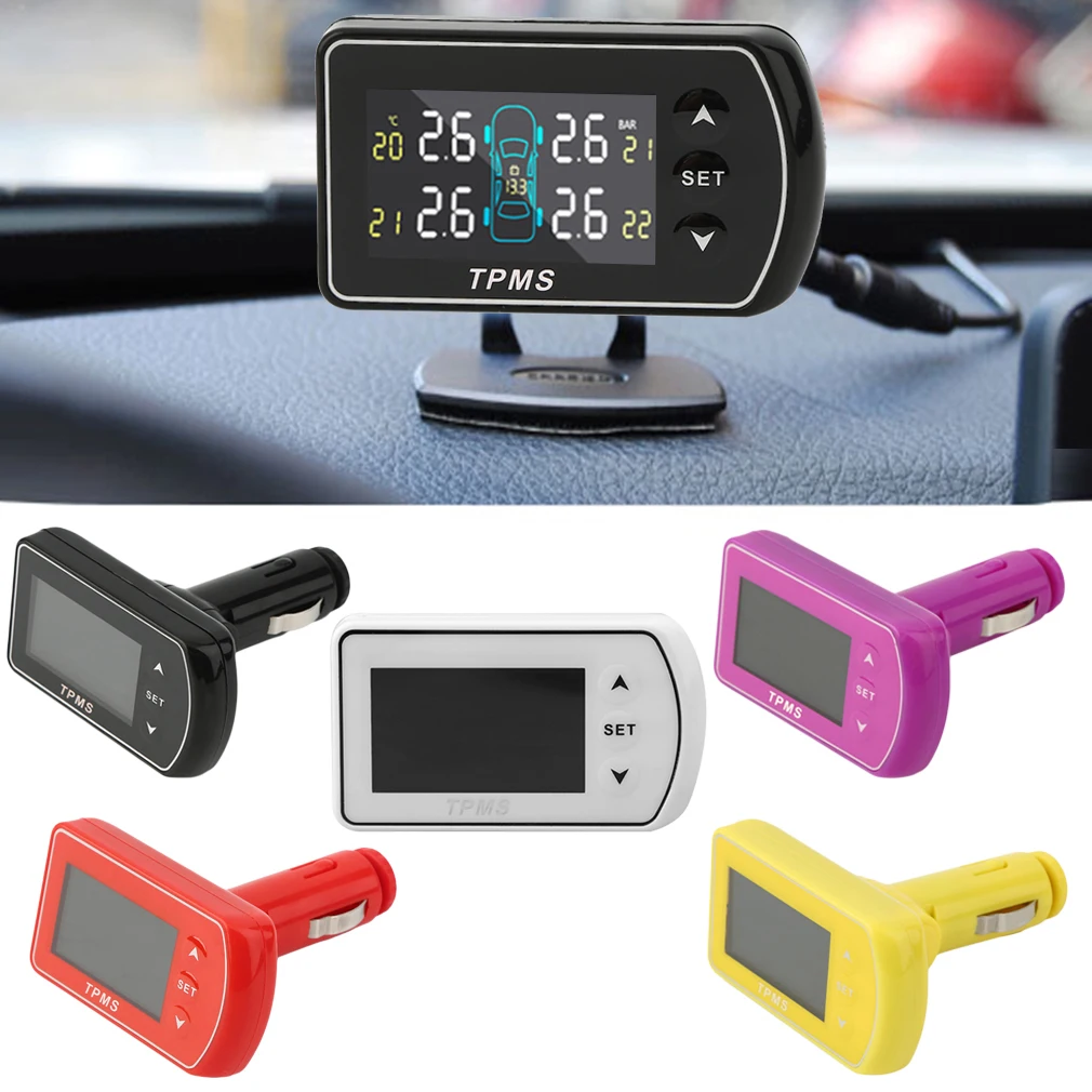 

5 Colors Tire Pressure Monitor System + 4 External Sensors LCD Display GT02-T02 New And High Quality Hot Selling