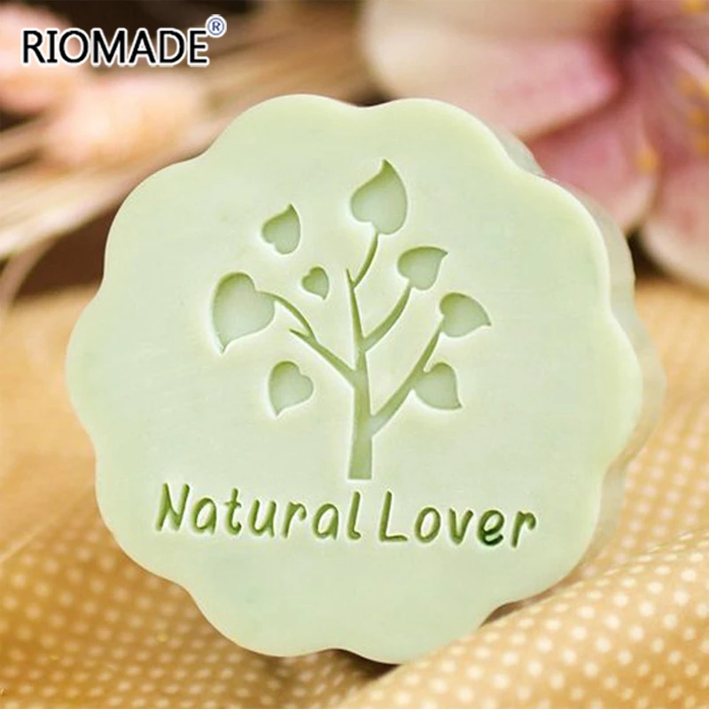 Creative Tree Handmade Clear Soap Stamp Natural Plexiglass Soap Seal With Handle Acrylic Chapter Custom