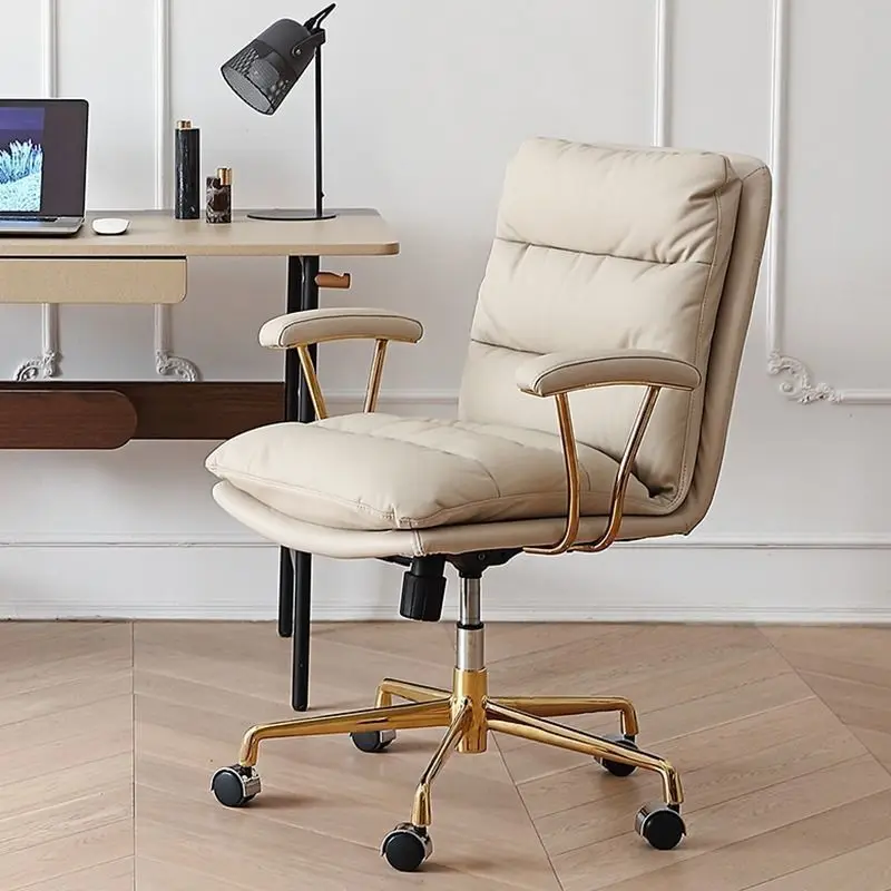 

Nordic Office Chairs Bedroom Light Luxury Home Computer Chair Designer Creative Lifting Rotating Comfortable Backrest Armchair