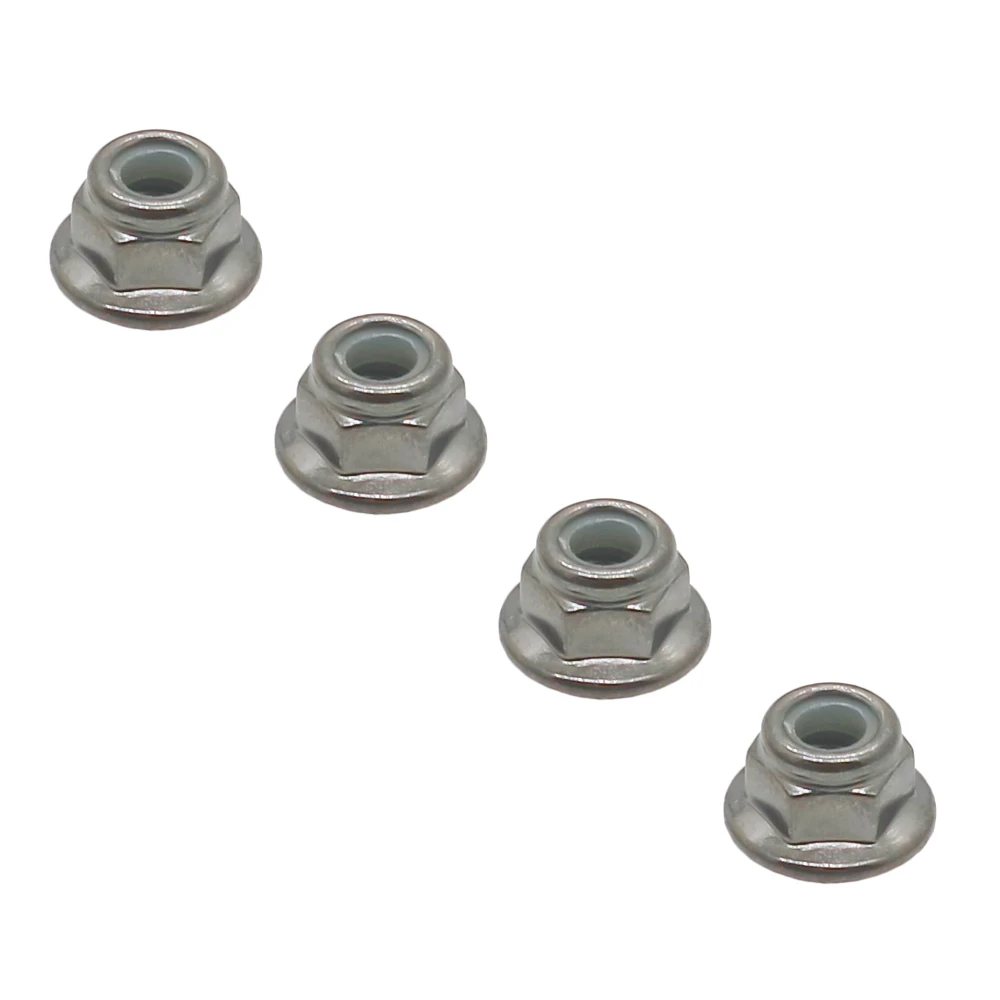 4 pcs/set steel made FLANGED NYLOC LOCK NUT M4 4MM for 1-10 ARRMA 3s&Mega Vorteks Senton Granite Big Rock Typhon upgraded parts