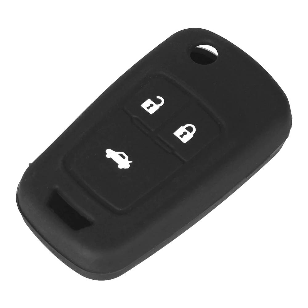 KEYYOU Silicone Key Shell 3 Buttons For Chevrolet Cruze 2009-2014 Sedan Hatchback Accessories Fob Remote Car Key Cover Case