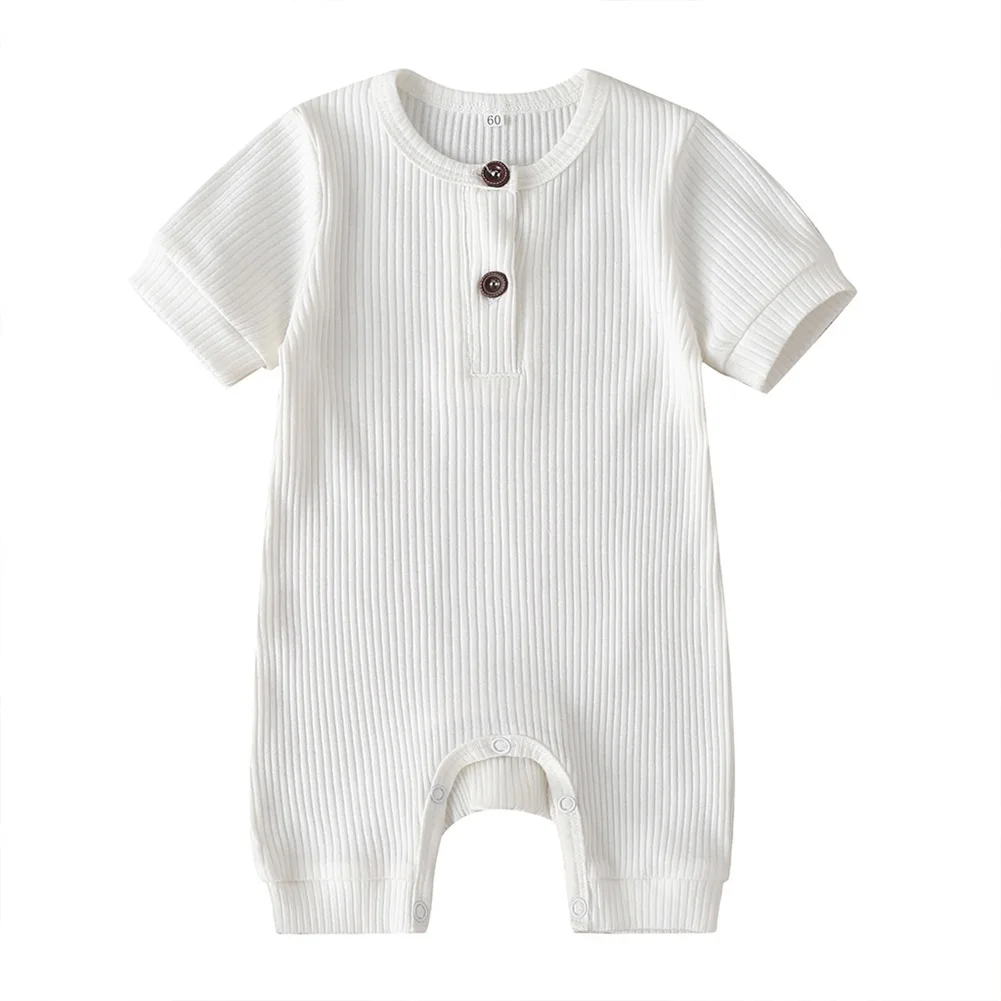 0-18M Baby Girl Romper Newborn Jumpsuit Girls Bodysuit Kids Playsuit Kid Outfits Newbon Short Sleeve One-Pieces Knitted Clothing