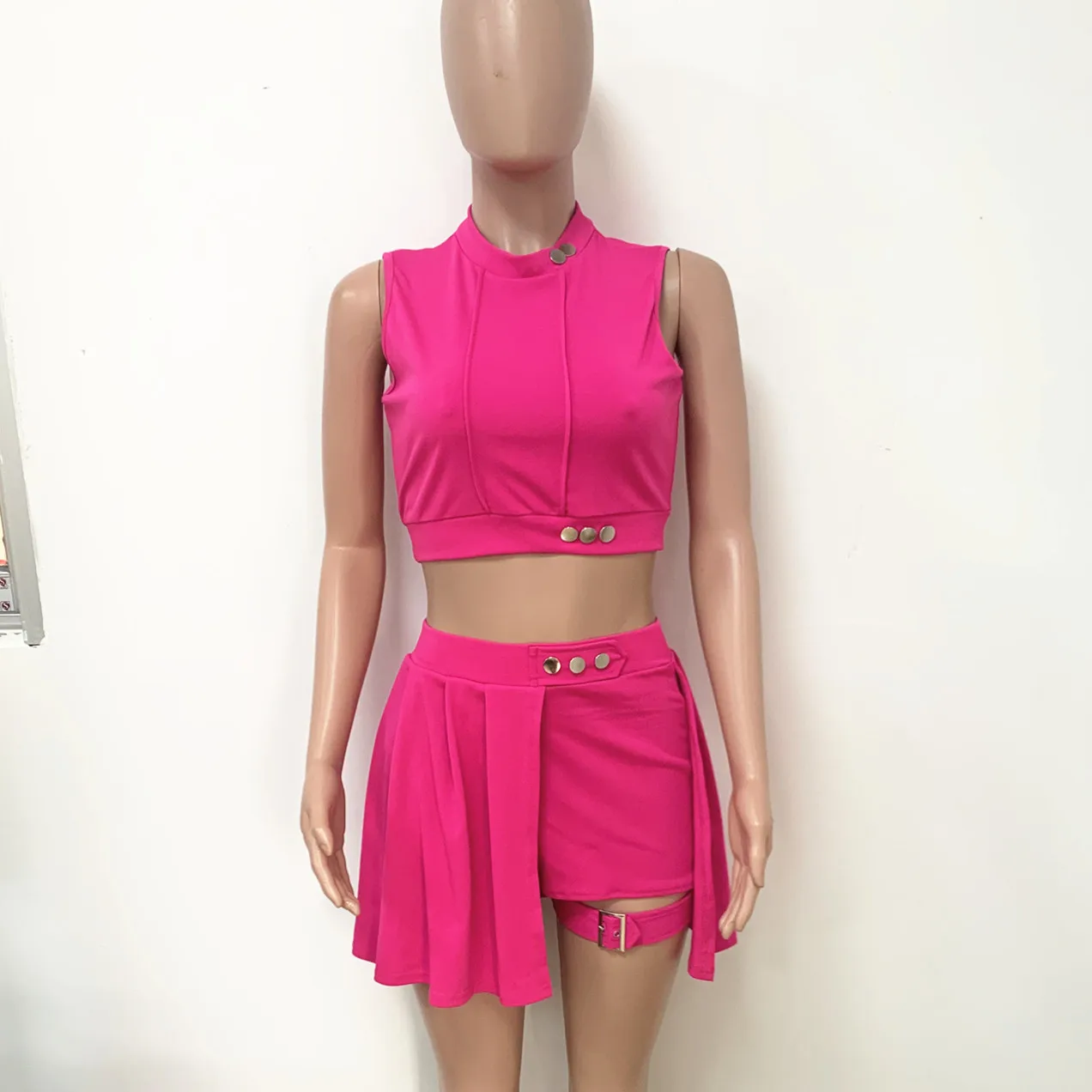 Sexy 2 Piece Set Crop Top Shorts Skirt Set Summer Outfits for Women Sporty Wear Night Club Party Matching Sets vacation