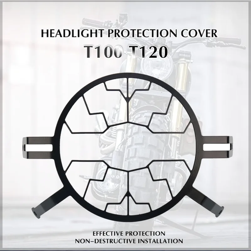 

For Bonneville T100 T120 Thunderbird Sport Thruxton Motorcycle CNC Headlight Protector Grille Guard Cover Protection Grill