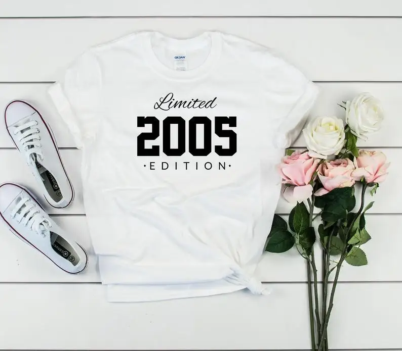 Rose gold-2005 16th birthday limited edition T-shirt gift for her and him 16 year old party shirt UNISEX SHIRT summer 100%cotton