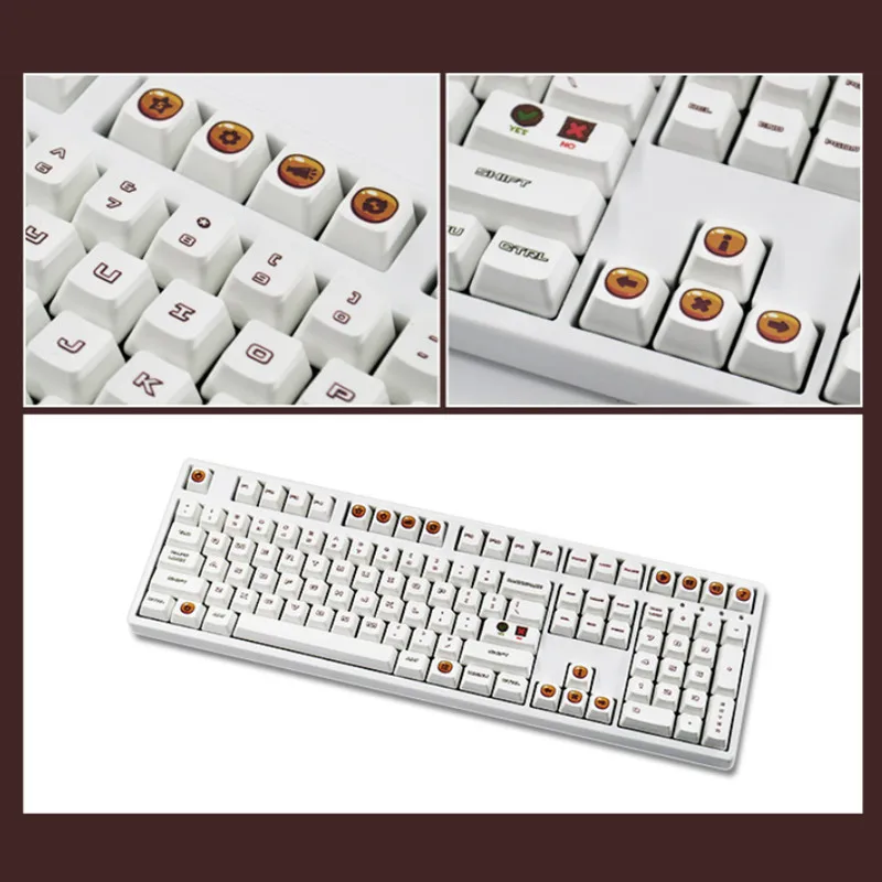 Teclado mecánico de 104 teclas, sublimación de tinte, Material PBT, tema Matcha/UI, gran oferta