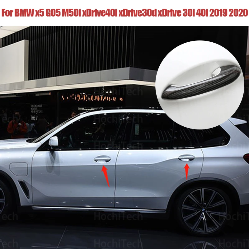 

For BMW X5 G05 M50i XDrive40i XDrive30d XDrive 30i 40i 2019 2020 Car Styling Real Carbon Fiber Outer Door Handle Cover